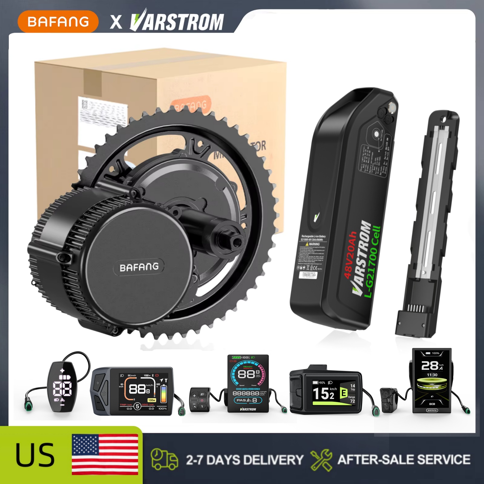 Bafang Bbshd 1000W Conversion Kit - [Stock en EE. UU.] Kit de