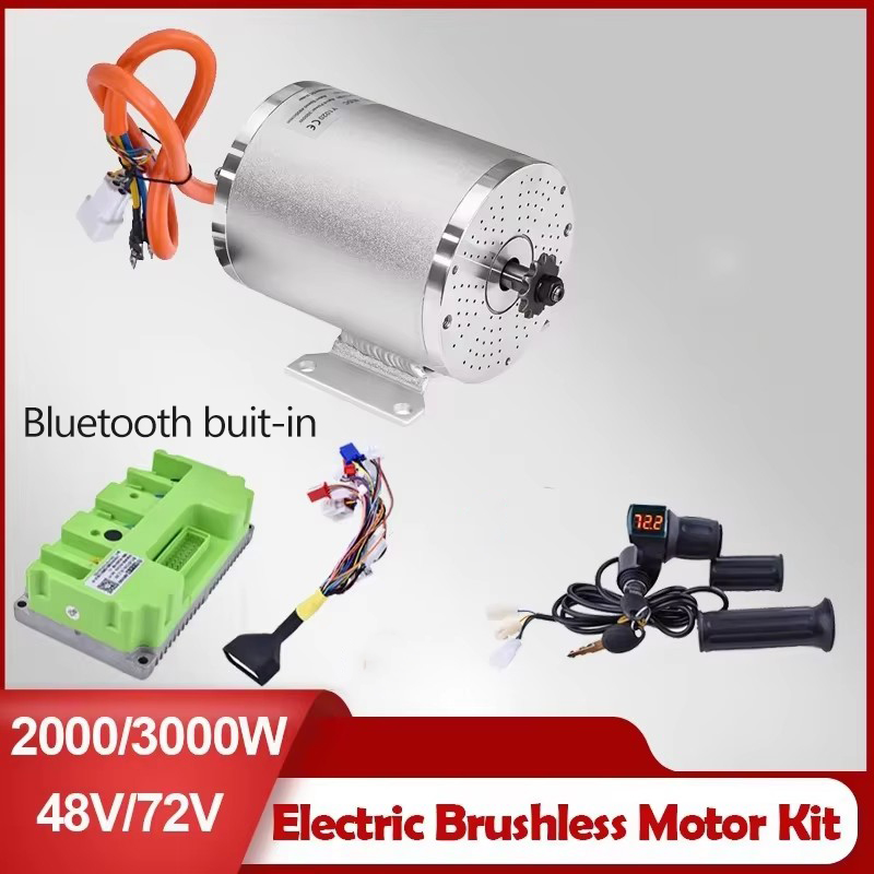 Ebike Conversion Kit 72V 3000W - Motor eléctrico sin escobillas de 48V,